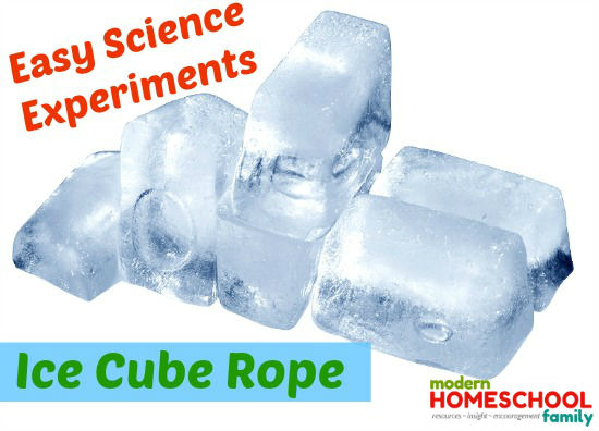 Easy Science Experiment: Ice Cube Rope