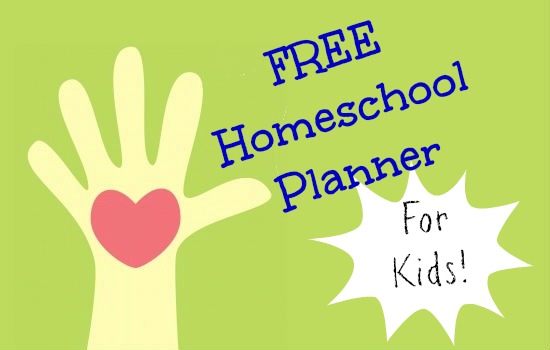 Free Printable Homeschool Planner Worksheet for Kids