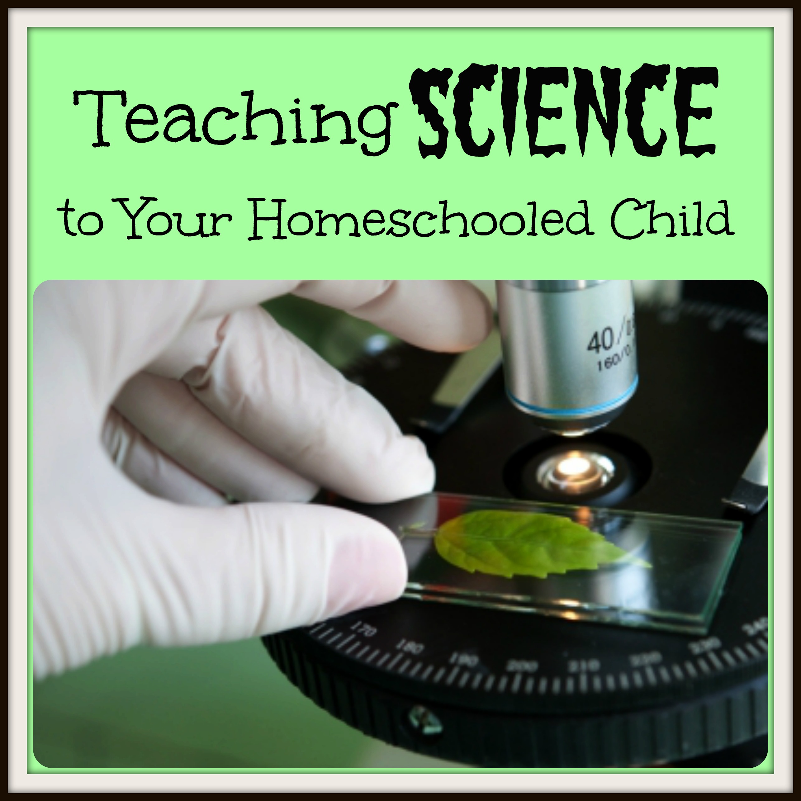 Teaching Science to Your Homeschooled Child