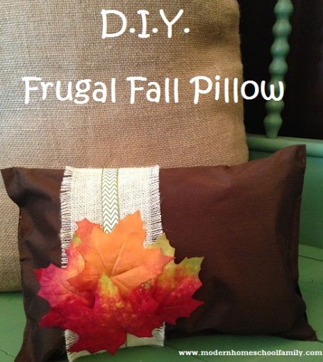 DIY Frugal Fall Pillow