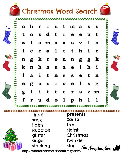 Fun With Christmas Word Search