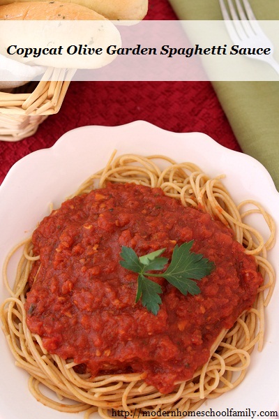 Copycat Olive Garden Spaghetti Sauce Final Cover
