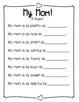 Mother’s day simile poems