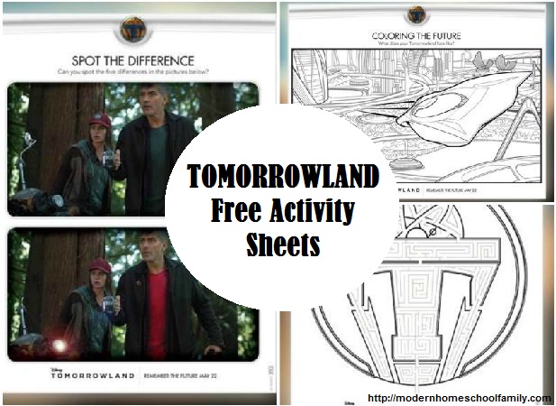 Free Activity Sheets from TOMORROWLAND!!!
