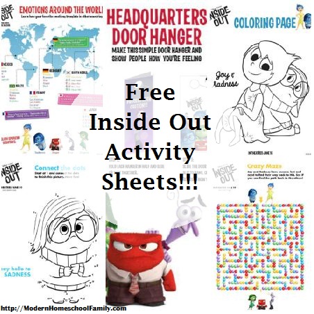 Get These Free Inside Out Activity Sheets