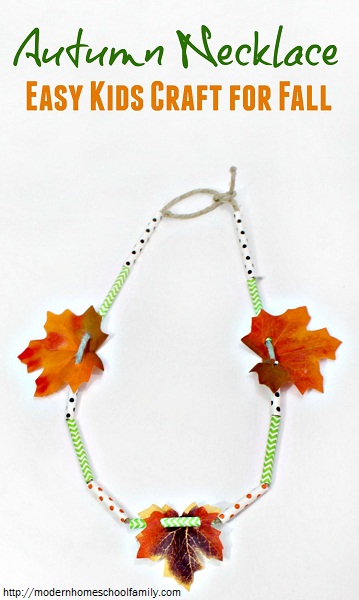 Autumn Necklace: Easy Kids’ Craft for Fall