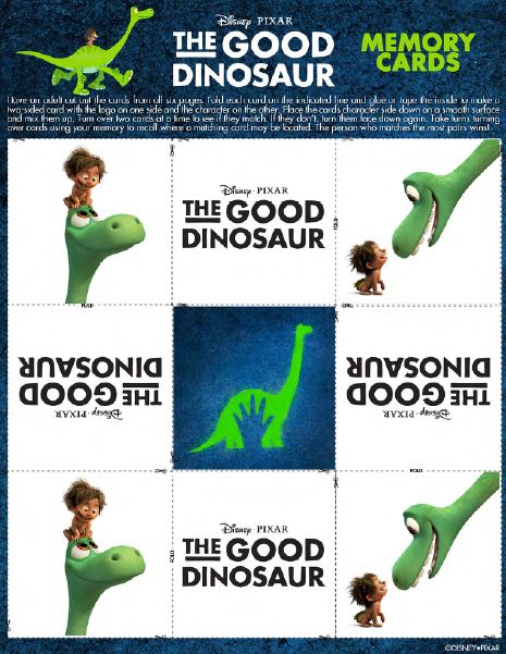 the good dinosaur memory cards