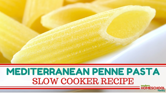 Mediterranean-Penne-Pasta-Slow-Cooker-Recipe-Featured