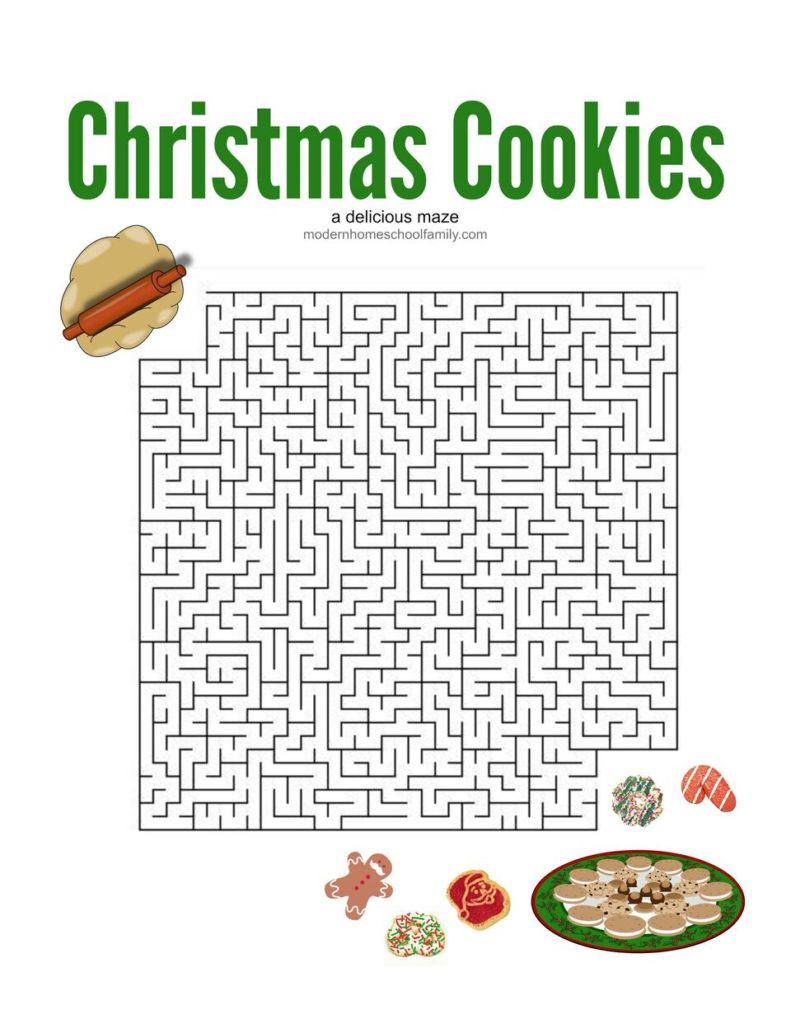 Free Printable Christmas Activity Sheets Middle School