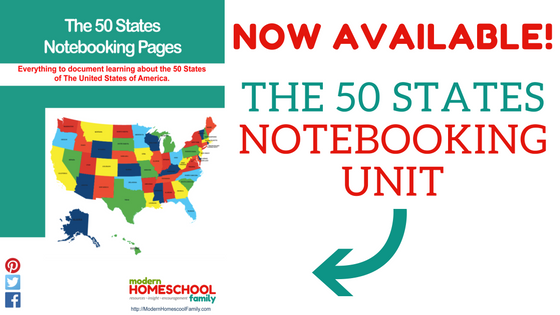Now Available! The 50 States Notebooking Unit