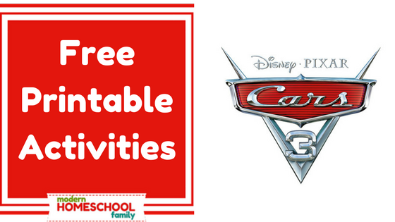 Free Disney’s Cars 3 Activity Sheets