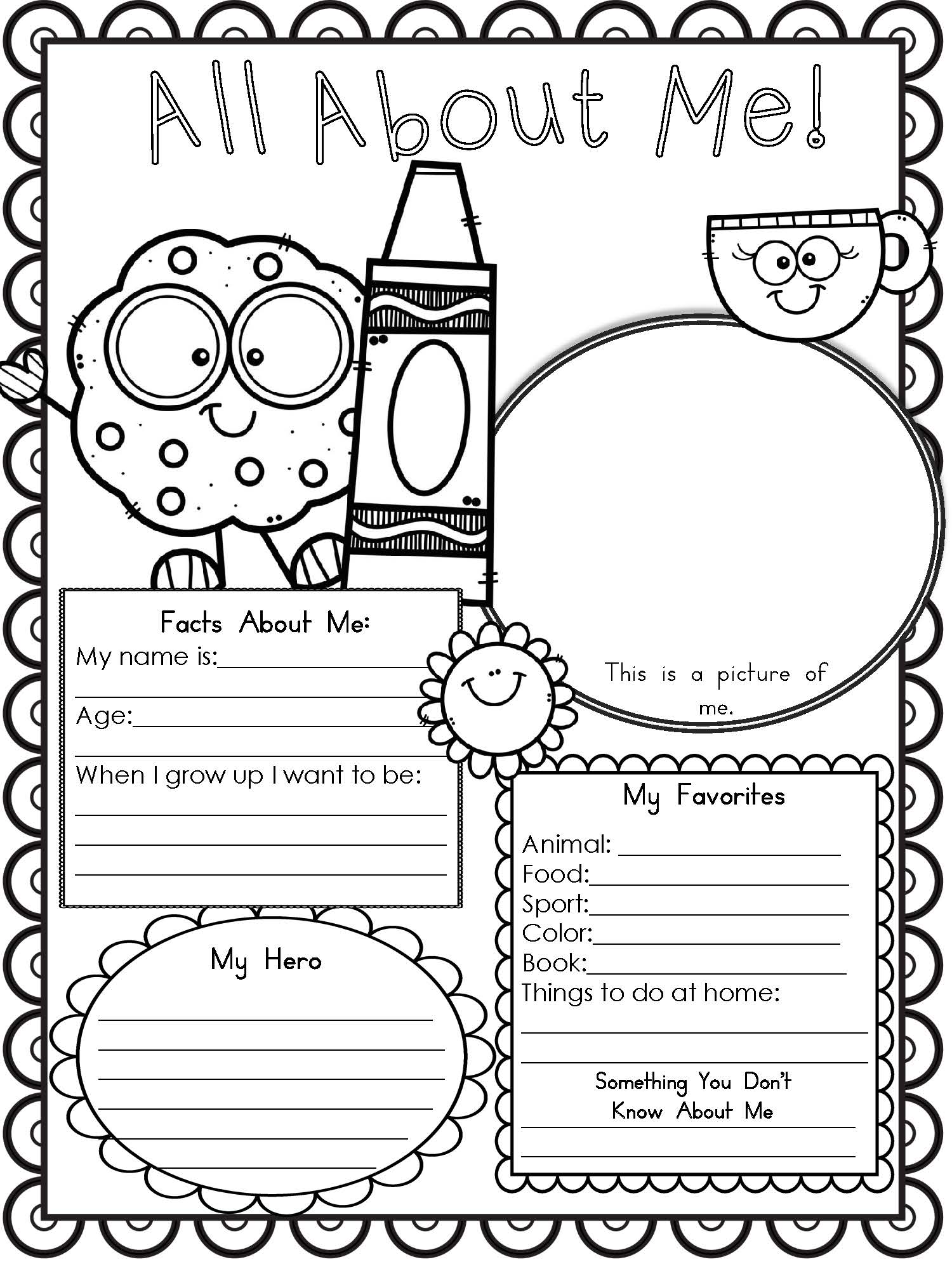 Free Printable All About Me Worksheet - Modern Homeschool Family With Regard To All About Me Printable Worksheet