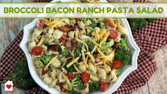 Broccoli Bacon Ranch Pasta Salad Recipe