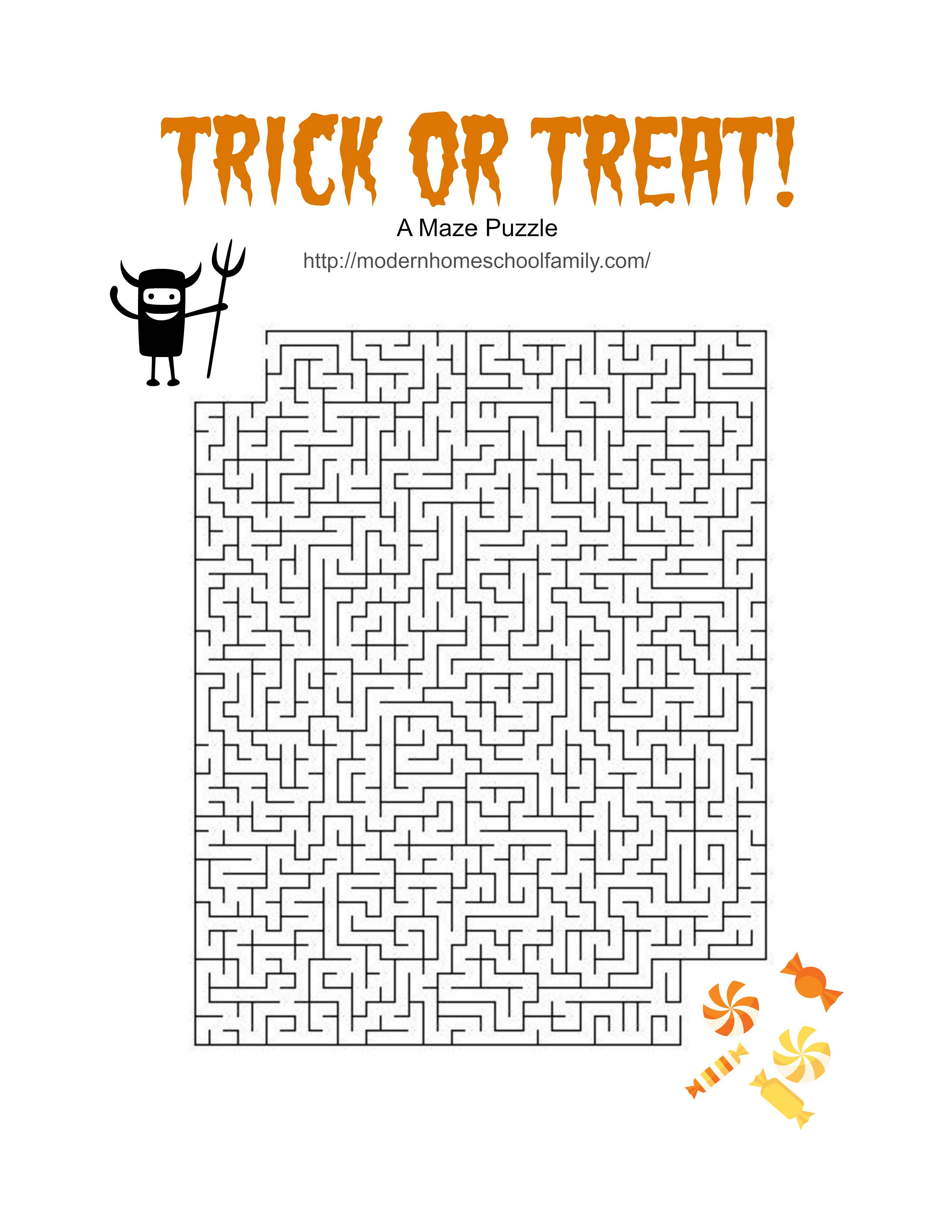 Free Printable Halloween Activity Sheets for Elementary Grades Modern