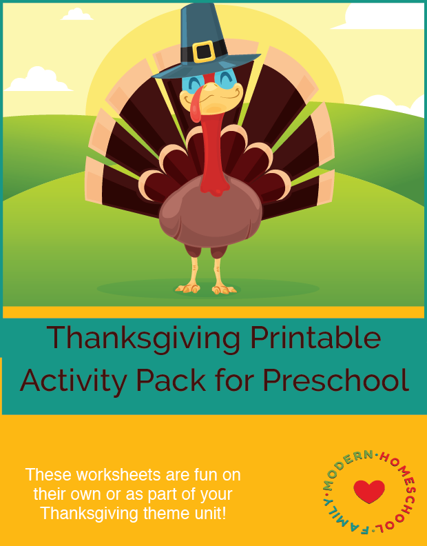 Free Thanksgiving Printable Activity Pack for Preschool