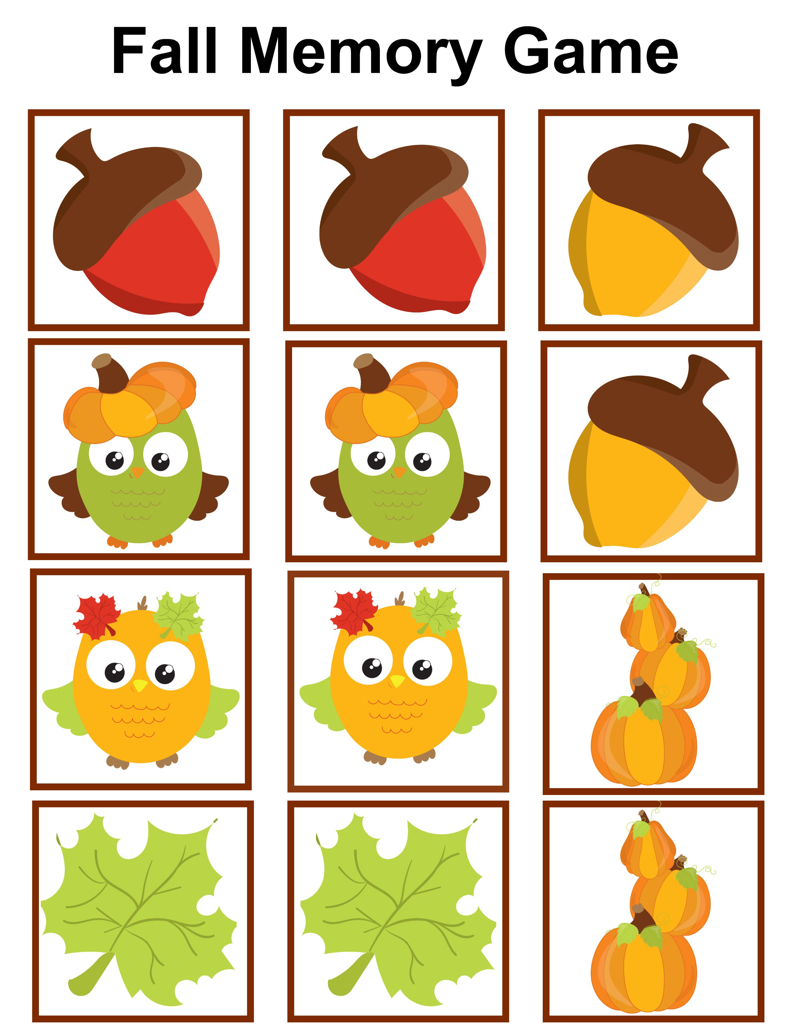 Autumn Themed Printable Worksheets